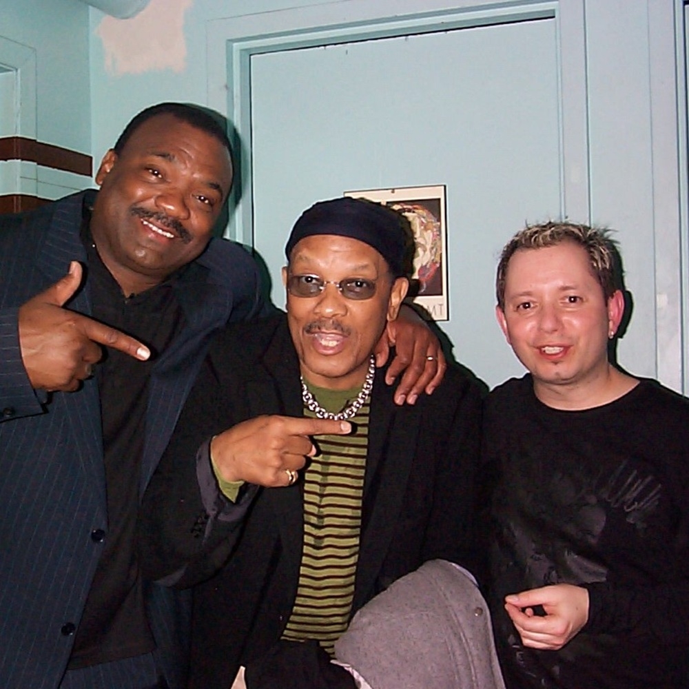 Ronnie Laws and Roy Ayers right before our show. I miss Roy — he and Jean Carne collaborated often.